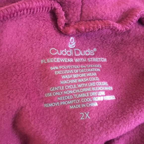 Cuddl Duds Fleecewear Mock Neck Swing Top 2X ❄️ - Picture 2 of 7